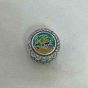 Pandora Daytona Beach FL Charm Motorcycle Bead Charm, S925 Silver Jewelry